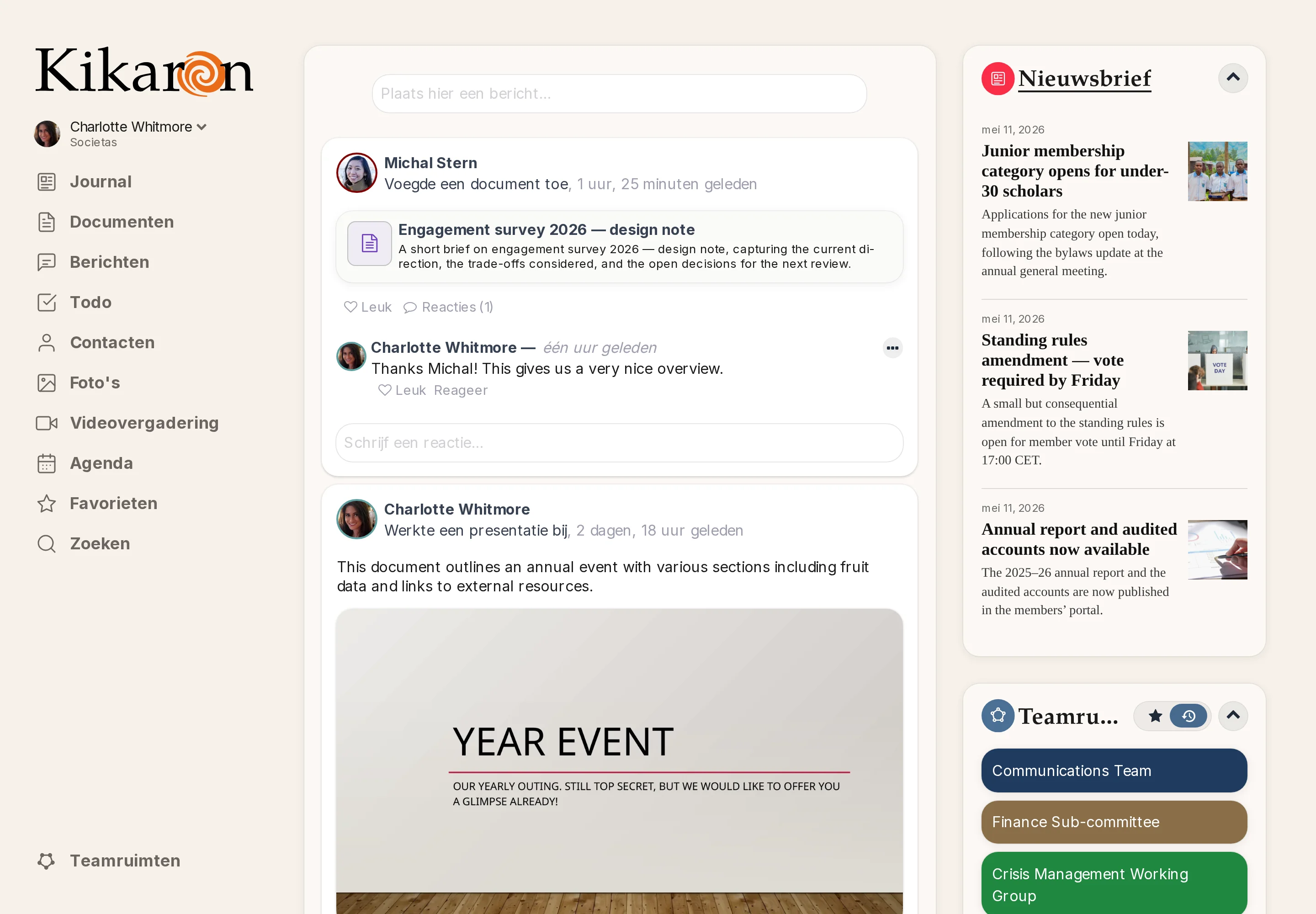 Kikaron dashboard